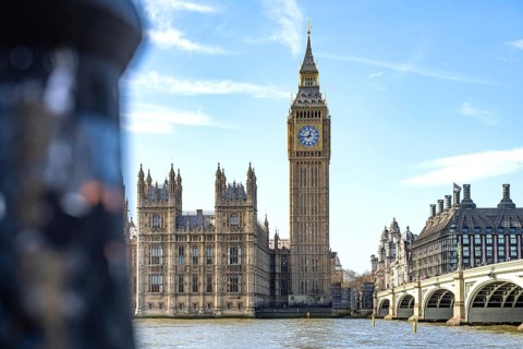 Big Ben, an iconic British historical landmark, the Great Clock of Westminster in central London