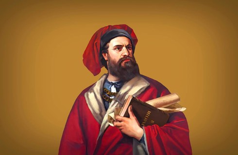 Marco Polo, c.?1254 –1324, an Italian merchant, explorer and writer, digital edited