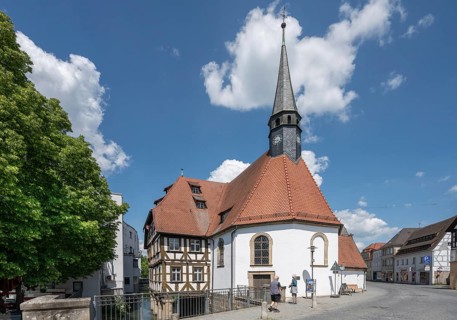 Historic St Catherine's Hospital, built in 1611, with St Catherine's Hospital Church, built in