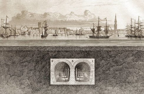 Der Themse-Tunnel, ein Unterwassertunnel unter der Themse in London, 19.