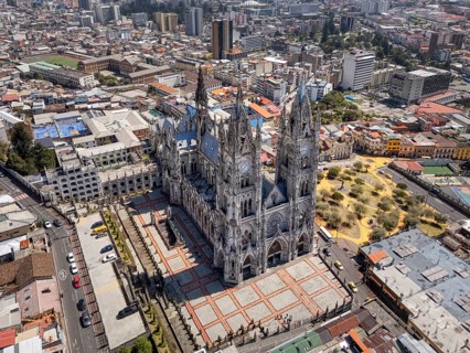 Basílica del Voto Nacional, Drone, Quito, Ecuador