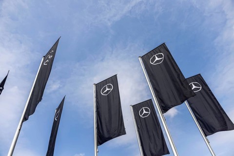 Mercedes-Benz Museum Stuttgart. Exterior view. The Automobile Museum presents a journey through the