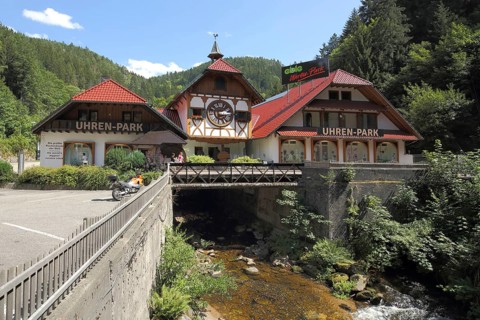 World's largest cuckoo clock and Bach Gutach, historic building, world record, oversize, XXL, Eble