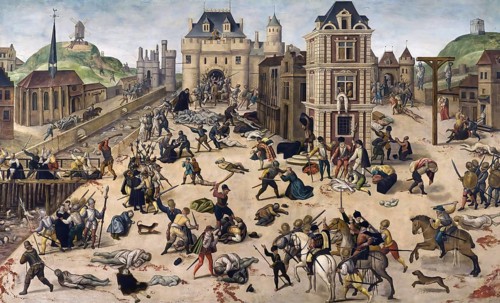 The Bloodbath of Bartholomew's Night, painting by François Dubois, c. 1584, Bartholomew's Night,