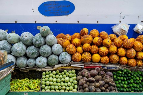 Fruit and vegetable stand, Salalah, Oman