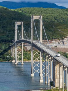 Tjeldsundbrua bridge south of Harstad, Norway