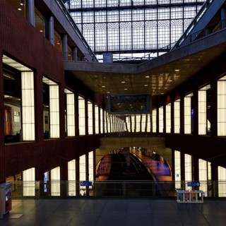 Platform, historic Antwerp-Centraal railway station, Antwerp, Flanders, Belgium