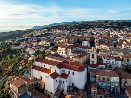 Nicotera from a drone, Vibo Valentia, Calabria, Italy