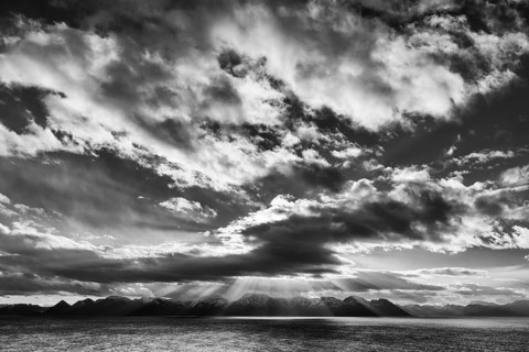View from Söröya to the mainland, Finnmark, Norway, October 2018