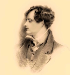 George Gordon Noel Byron, 6th Baron Byron of Rochdale, 1788, 1824, British poet, digital edited