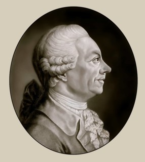 Portrait of Friedrich Gottlieb Klopstock, 1724, 1803, German poet, digitally edited