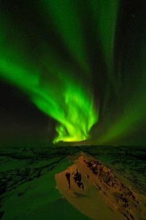 Northern Lights (Aurora borealis), Söröya, Finnmark, Norway, December 2018