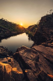 Sunrise Edith Falls in northern Australia, Australia