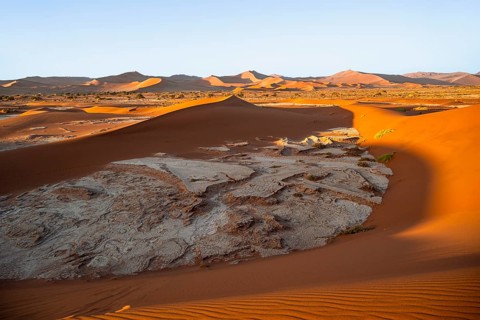 Red sand dunes, Sossusvlei region, Namib Desert, Namib-Naukluft National Park, Namibia