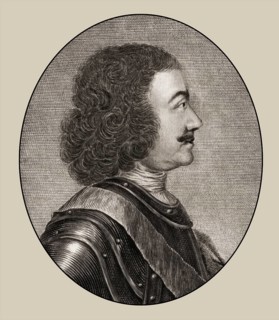 Portrait of Peter the Great, Peter I or Pyotr Alexeyevich Romanov, 1672-1725, Emperor of the
