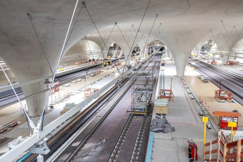 Stuttgart Station 21 Tunnel Construction site new main station platform in Stuttgart, Germany