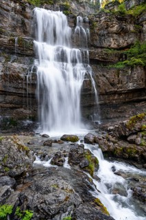 Cascata di Mezzo waterfall, long exposure, Vallesinella, Brenta, Trentino, Italy