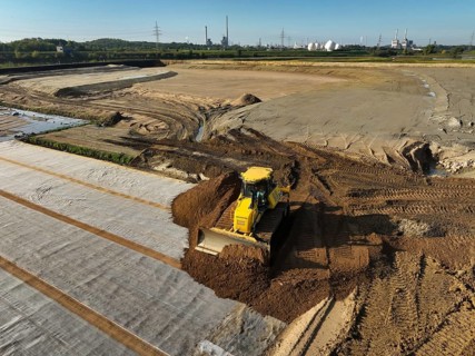 Haltern-Marl, North Rhine-Westphalia, Germany - Lippe, flood protection in the