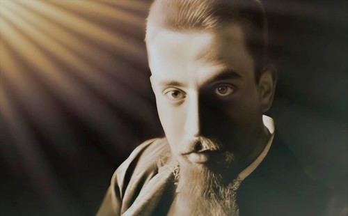 Portrait of Rainer Maria Rilke, 1875 – 1926, Austrian poet and novelist, digitally edited