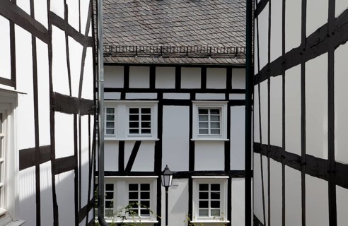 Historic town centre, Alter Flecken, Freudenberg, Siegerland region, North Rhine-Westphalia,