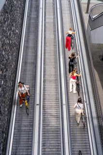 New bicycle car park at Amsterdam Central Station, Stationsplein, space for around 7000 bicycles,