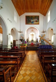 Church of Santa Maria Madalena, interior view, Porto Moniz, Madeira, Portugal