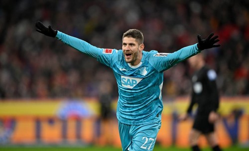 Goal celebration Andrej Kramaric TSG 1899 Hoffenheim (27) Gesture Gesture Football Bundesliga,