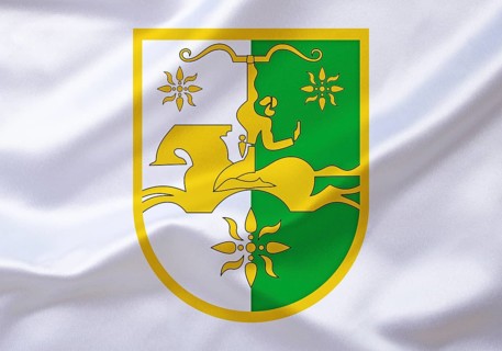 The coat of arms of Abkhazia, Caucasus, bordering the Black Sea, Studio
