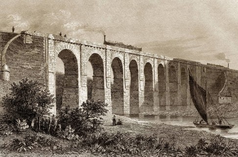 Die Royal Border Bridge, Berwick upon Tweed, Northumberland, England, 19.