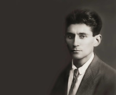 Portrait of Franz Kafka, 1883 – 1924, German-speaking Bohemian novelist, digitally edited according