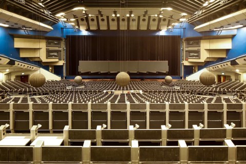 View of the vacant ICC, International Congress Center Berlin. The ICC has been added to the Berlin