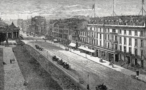 Pinces Street, looking west, Edinburgh, Scotland, 19th century