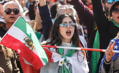 Iran demo for the end of the Islamist mullah regime in Iran, Berlin, 11.04.2026, Berlin, Berlin,