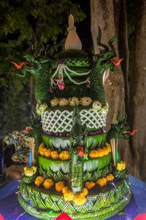 Raft for the festival of lights Loi Krathong, Ubon Ratchathani, Thailand