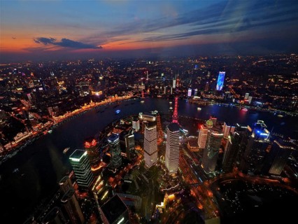 China Shanghai by night