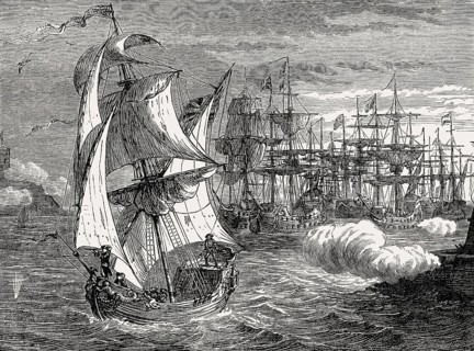The Battle of Camaret, 18 June 1694, Nine Years' War, From British Battles on Land and Sea, by