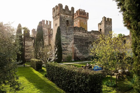 Castello Scaligero, Scaliger Castle, Lazise, Lake Garda, Verona Province, Veneto Region, Italy