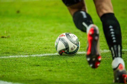 WROCLAW, POLAND - OCTOBER 14, 2024: UEFA Nations League match Ukraine - Czechia. Detail of the ball