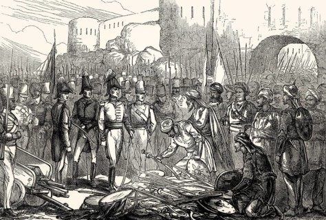 Surrender of Asirgarh Fort, Third Anglo-Maratha War, India, 1819, From British Battles on Land and