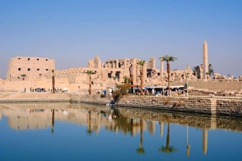Sacred Lake and Karnak Temple, Luxor, Egypt