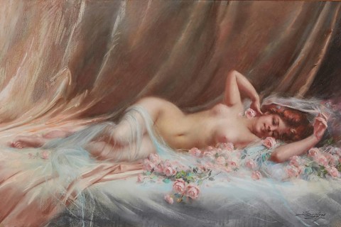 Nu Aux Roses, also known as Nude with Roses, is a well-known work by the French academic painter