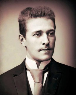 Hugo von Hofmannsthal, 1874-1929, Austrian novelist and poet, digital edited according to a