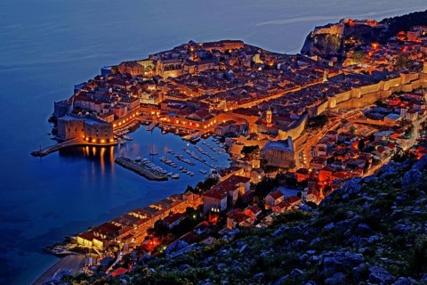 Croatia, Dubrovnik, twilight, Dalmatia