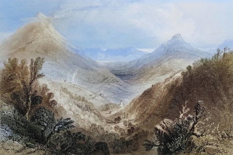 Glen Of The Downs, County Wicklow, Ireland, from the Landscape and Antiquities of Ireland, 1841,