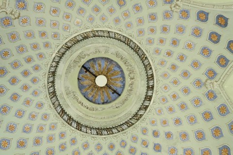 Ceiling with ornaments, looking up, decorations, mosque, castle garden, Schwetzingen,