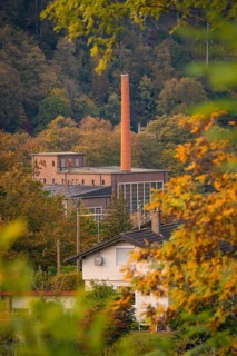Historic building Lost Places Old ceiling factory in autumn, Calw, Black Forest, Germany
