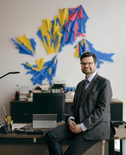 Marco Buschmann (FDP), Bundesminister der Justiz, aufgenommen im Rahmen eines Interview fue NBR in