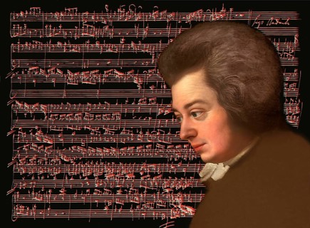 Wolfgang Amadeus Mozart, 1756 – 1791, composer of classical music, First Viennese School, notesheet