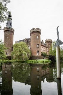 Schloss Moyland, moated castle, museum of modern art, Bedburg-Hau, Lower Rhine, North