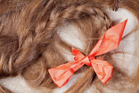 Natural human hair, cut off, abgeschnittener Zopf, alte Zöpfe abschneiden